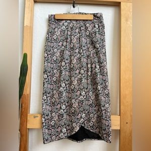 J. Crew floral pencil wrap skirt